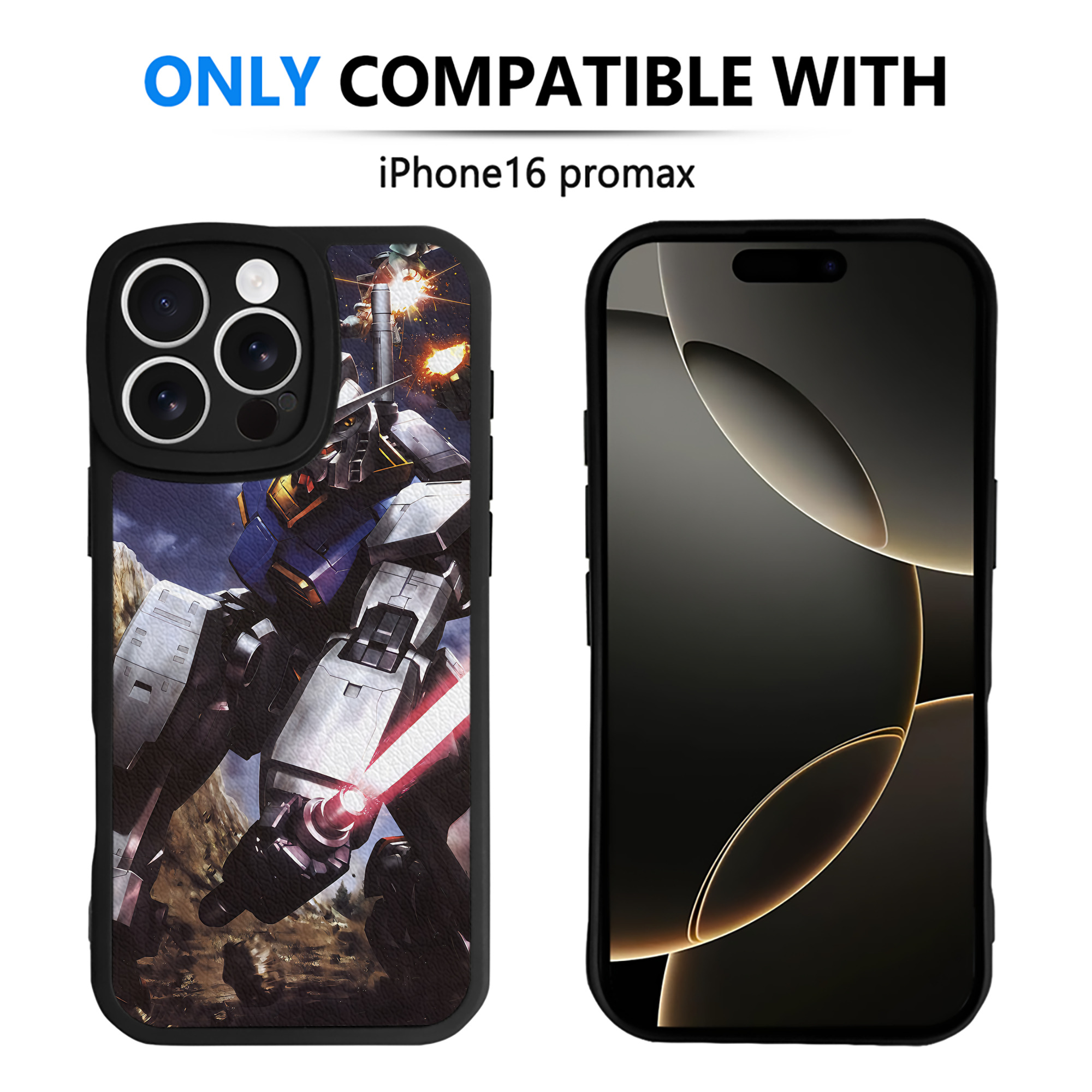 （画像用） 機動戦士ガンダム Mobile Suit Gundam 【iPhone 16シリーズ対応】シリコンスマホケース（レザー調） 材質：シリコン